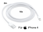 Preview: 10x iPhone 6 Lightning auf USB Kabel 2m Ladekabel